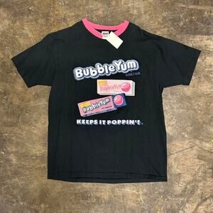 VTG BubbleYum Gum Promo graphic tee - black with pink accents